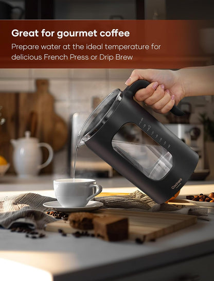 Electric Tea Kettle with Infuser, ±1℉ Temperature Control, 1L